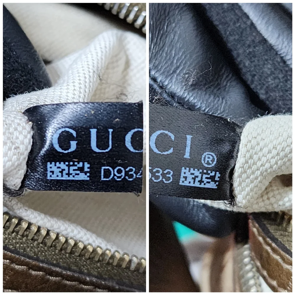 Gucci GG Canvas Heart Bit Hobo Bag Brown